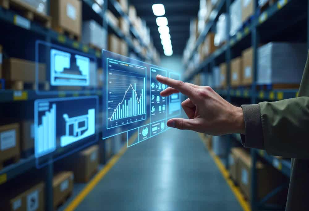 Análisis de datos en tiempo real en logística de almacenes.
