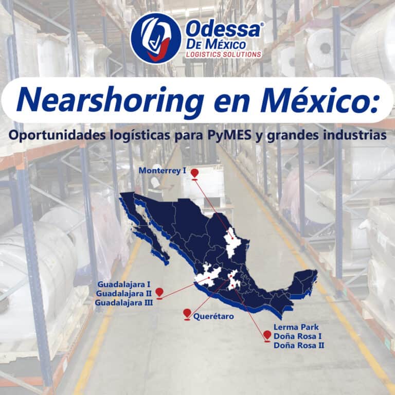 Mapa de México con oportunidades logísticas para PyMES y grandes industrias.
